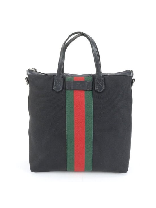Gucci Handbags - ★SOLD★ Gucci Sherry Line Leather Tote Shoulder Business Document Black